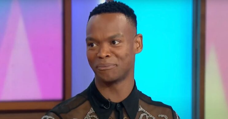 Strictly star Johannes Radebe smiling on Loose Women