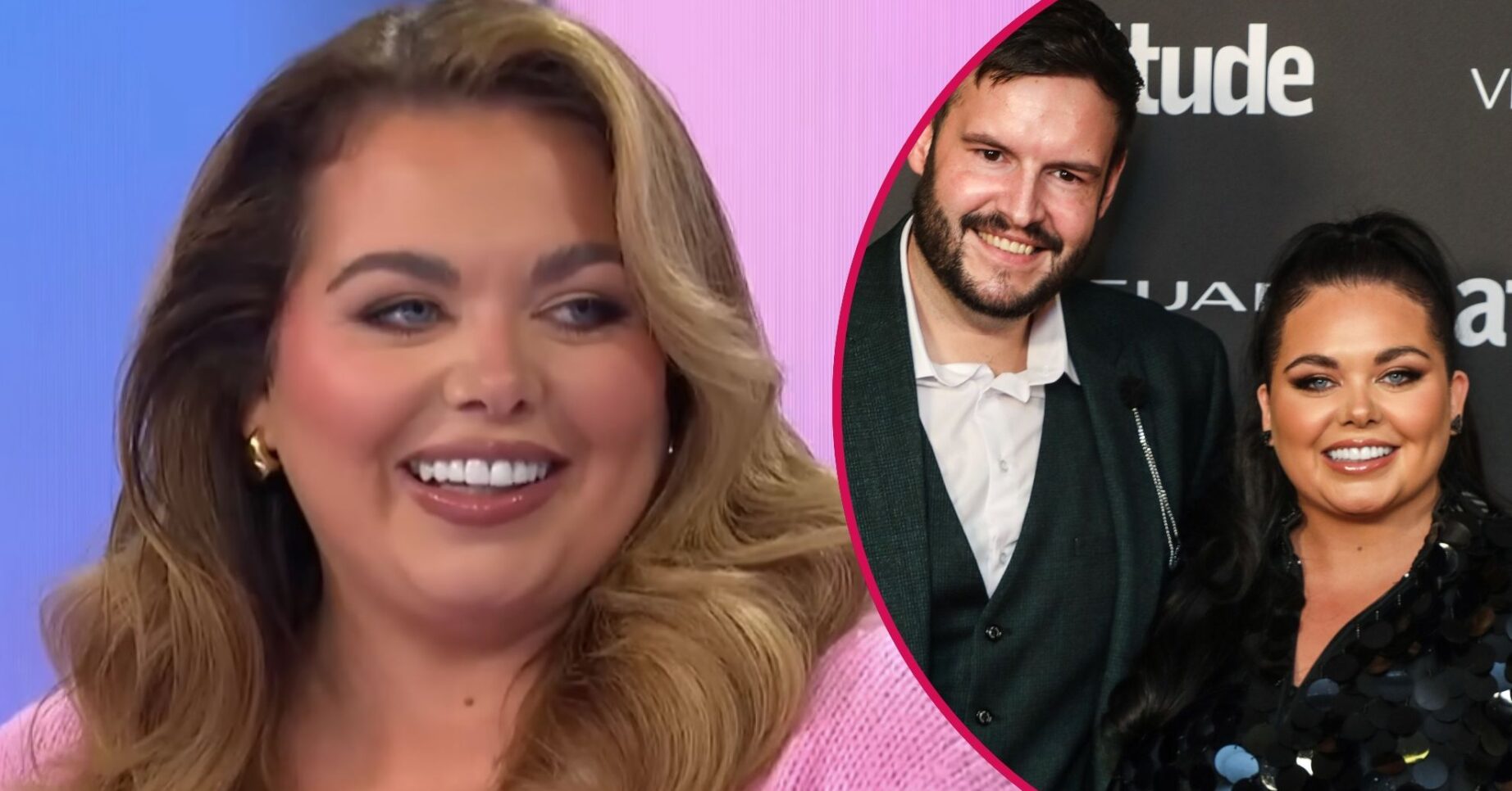 Scarlett Moffatt and partner smiling