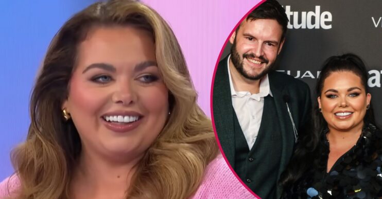 Scarlett Moffatt and partner smiling