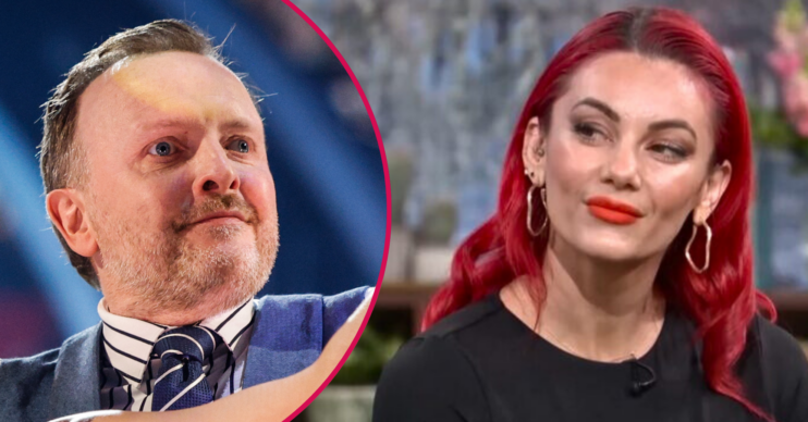 Dianne Buswell on This Morning and Chris McCausland dancing inset