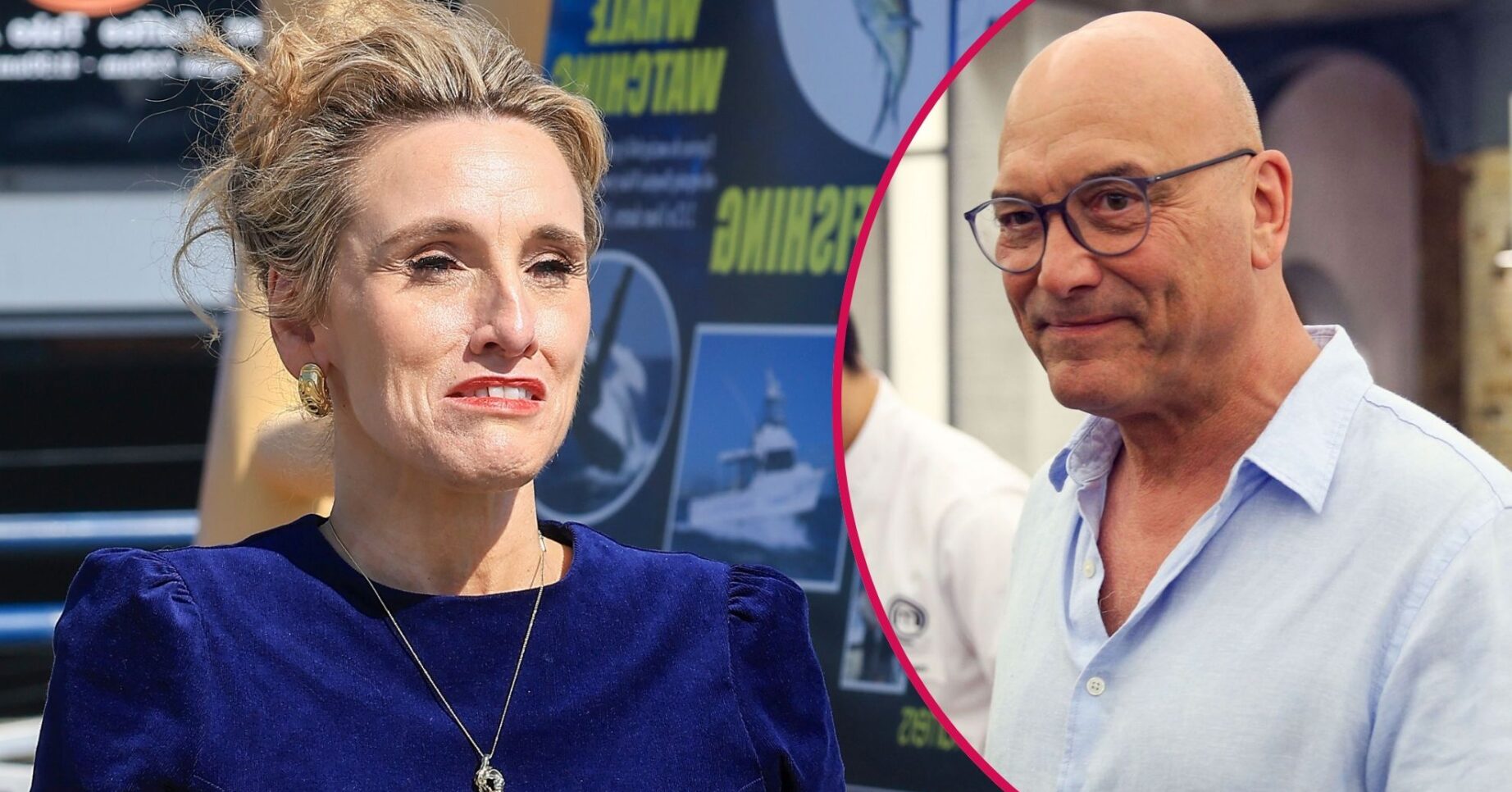 ED! composite of Grace Dent in blue outfit and Gregg Wallace on MasterChef