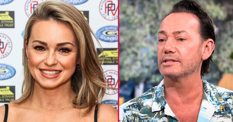 Split screen of Ola Jordan at a charity event and Craig Revel Horwood on This Morning