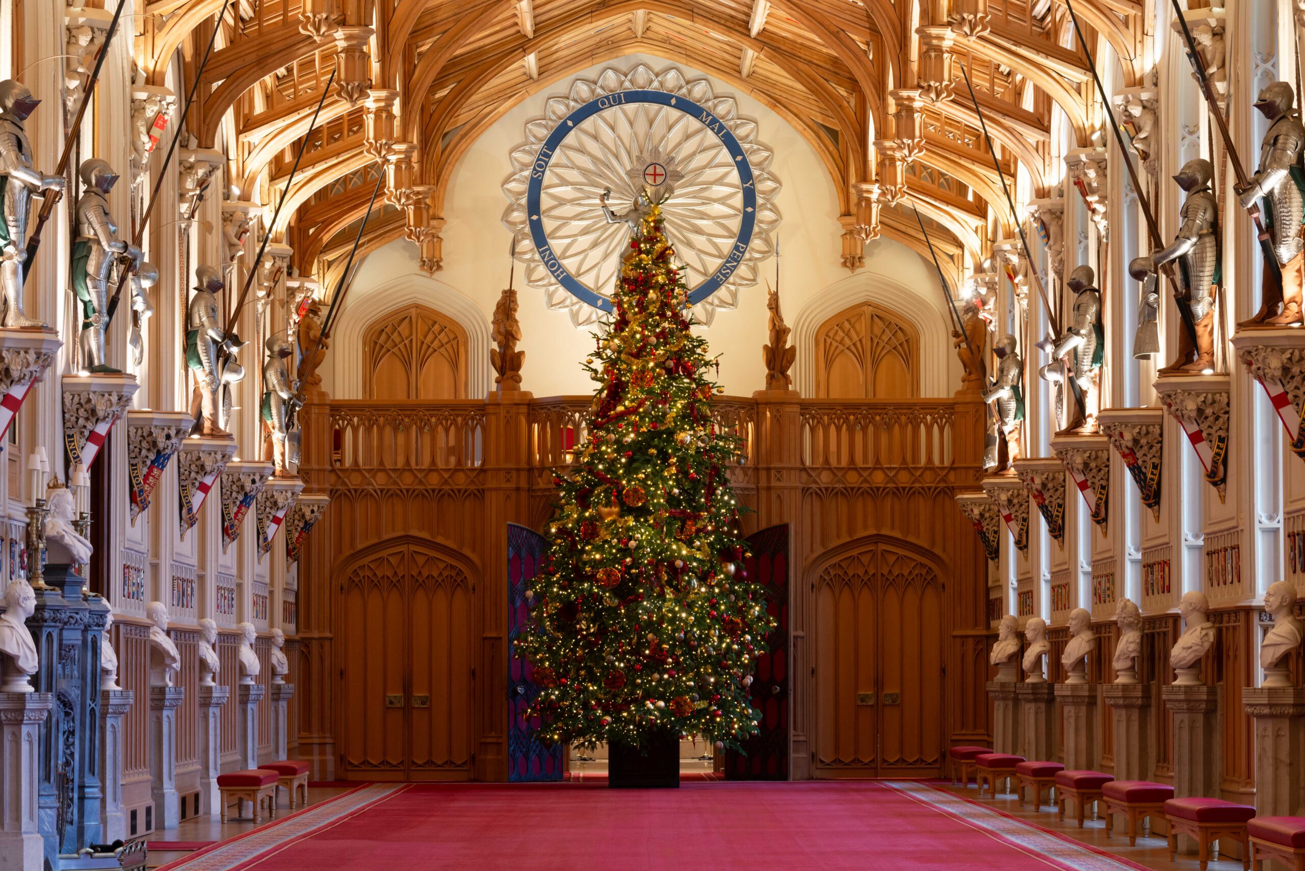 Royal Christmas decorations in Windsor Castle
