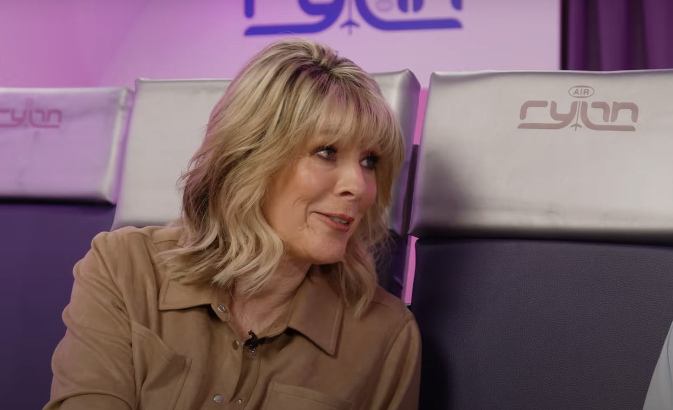 Ruth Langsford aboard Air Rylan