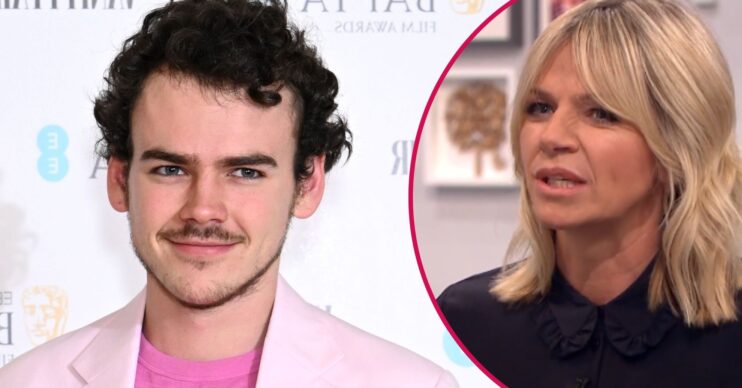 ED! composite of Zoe Ball on Lorraine and her son Woody Cook at event