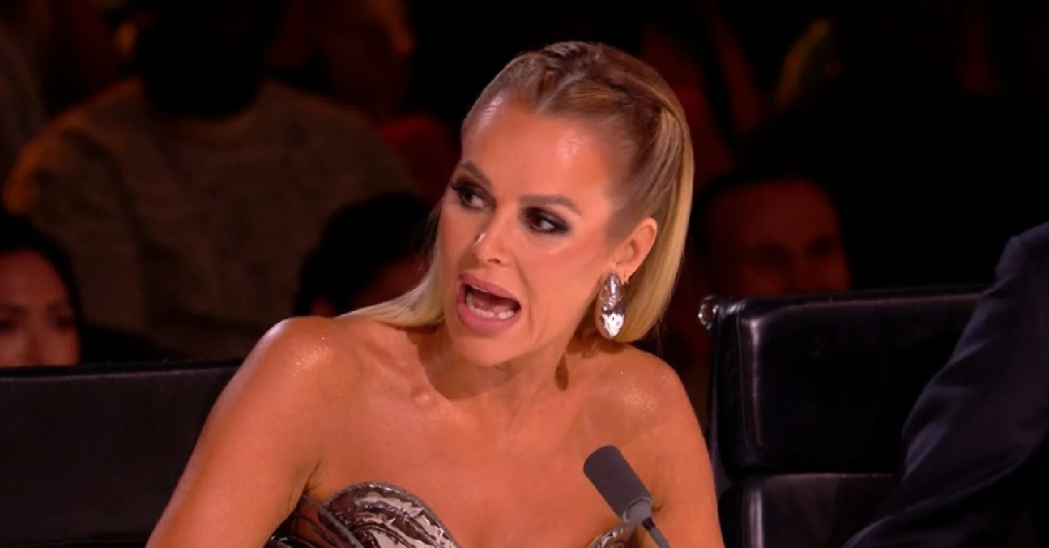 Amanda Holden talking on Britain's Got Talent