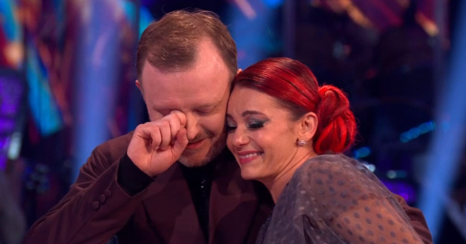 Chris and Dianne crying on Strictly