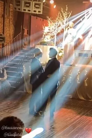 The Vivienne and ex-husband David dancing at their wedding