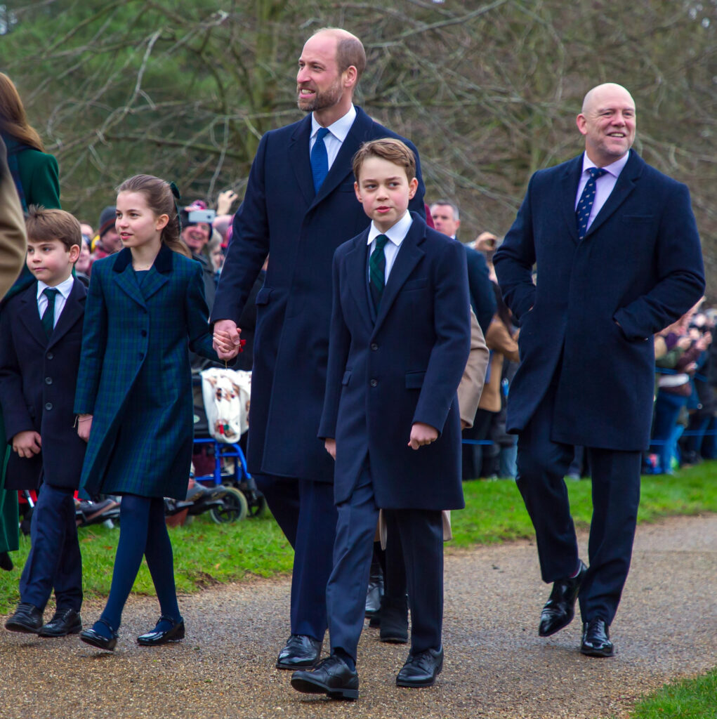 Prince William and Mike Tindall at Sandringham