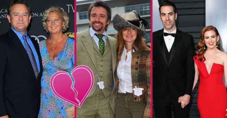 Hugh Bonneville and Lulua Williams, Mindy and Richard Hammond, Sacha Baron Cohen and Isla Fisher, broken-heart emoji, Entertainment Daily composite