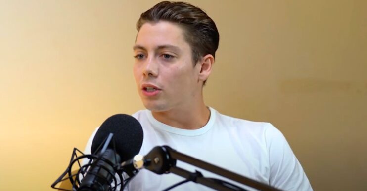 Sam Vanderpump speaking on a podcast