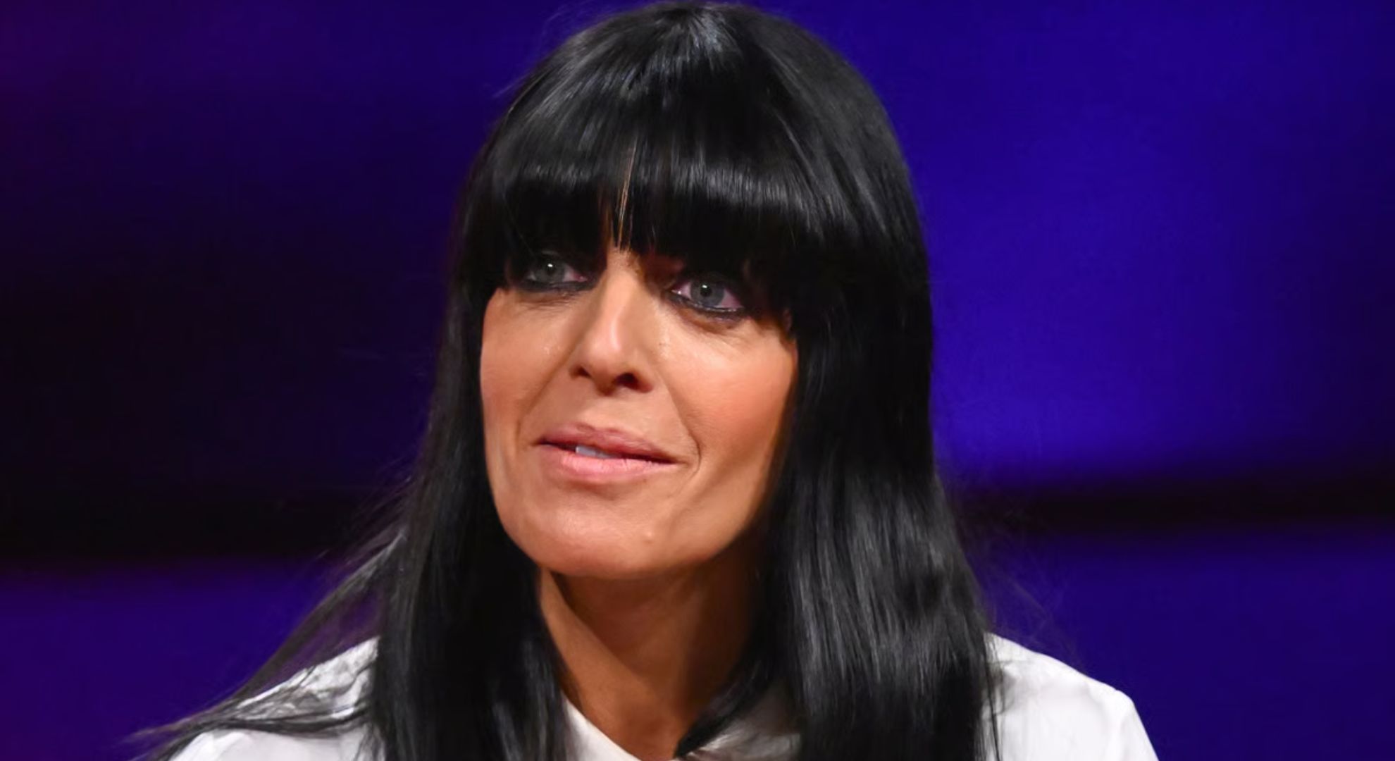 Claudia Winkleman gazing in front