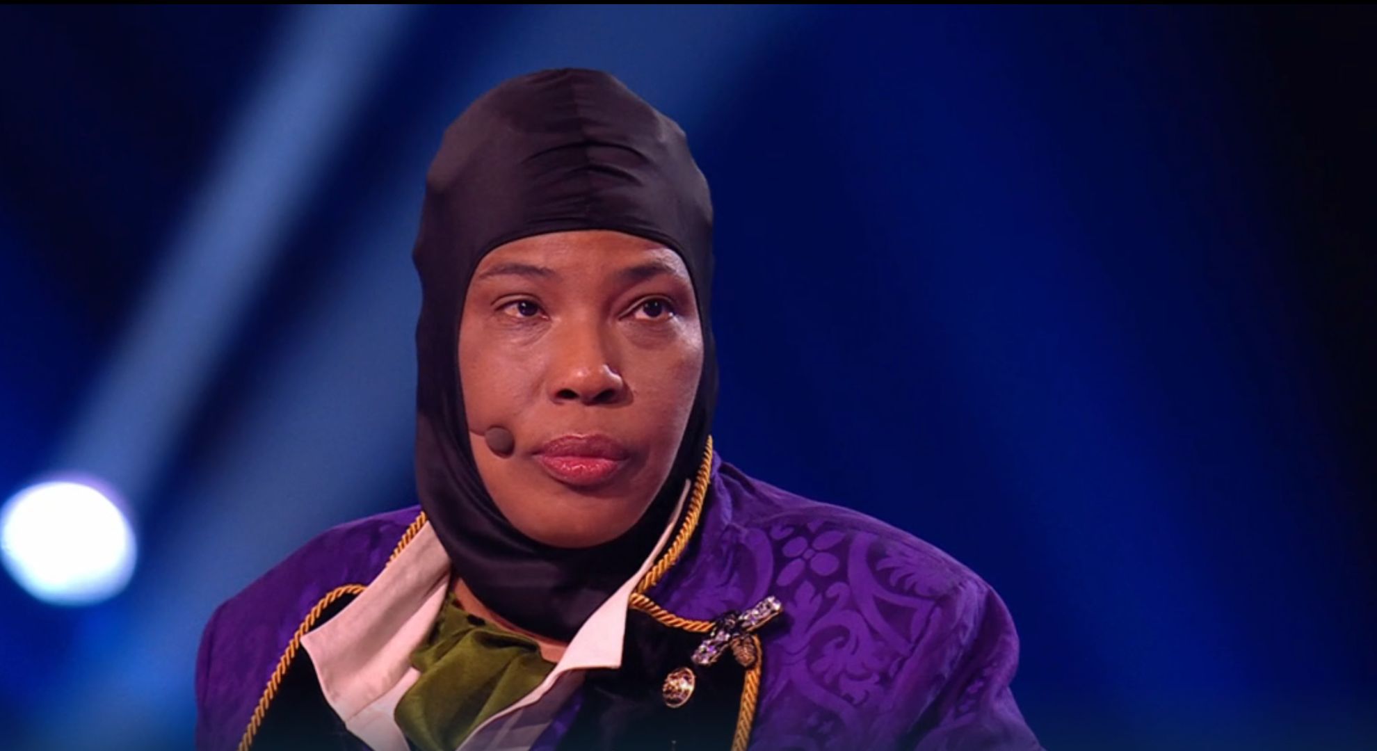 Macy Gray looking cross on The Masked Singer 