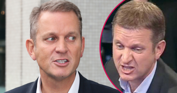 Jeremy Kyle looking to the right and on his TV show