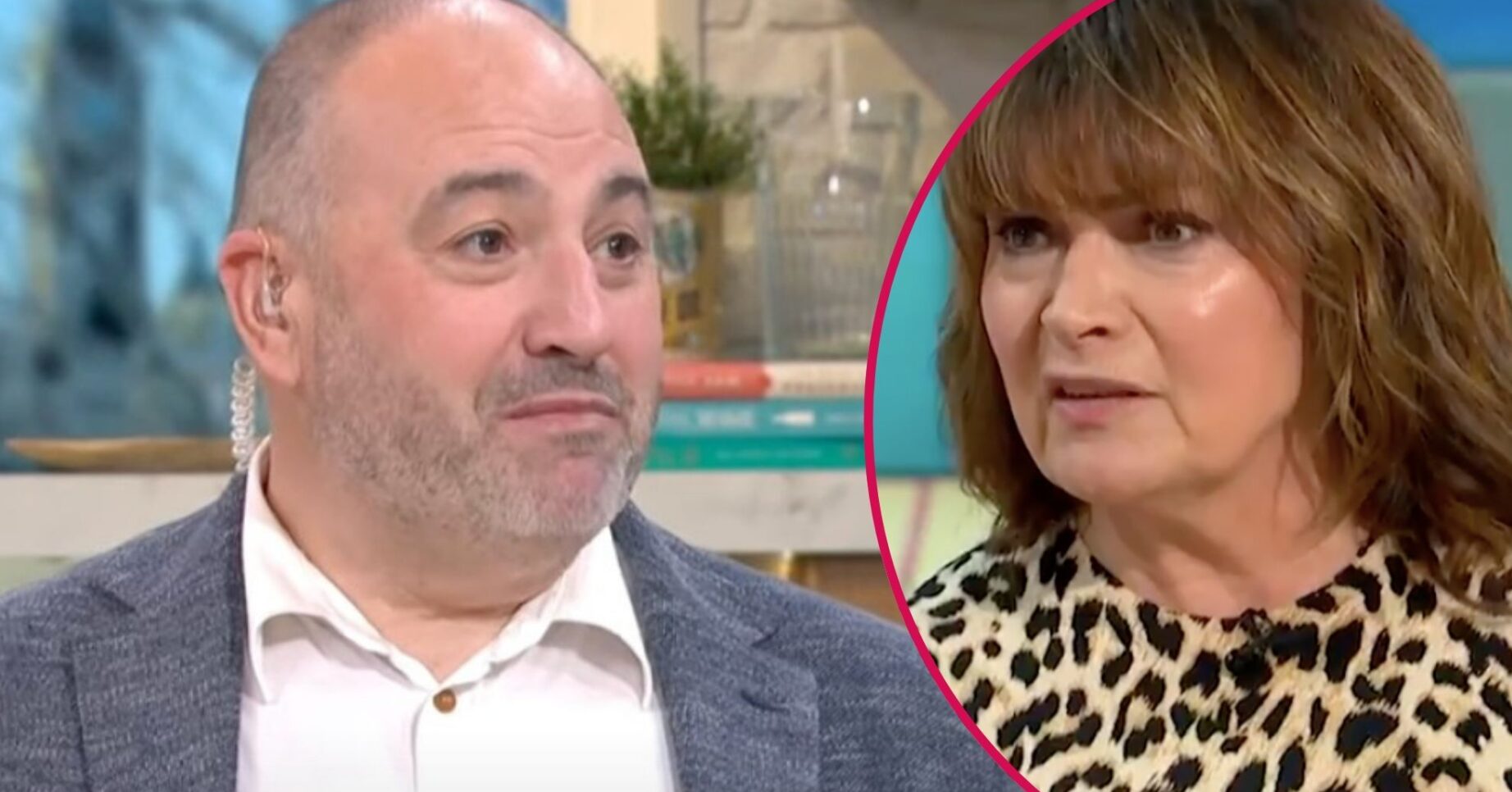 Wynne Evans and Lorraine Kelly looking shocked