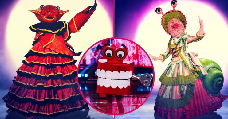 Masked Singer Dressed crab, snail and teeth