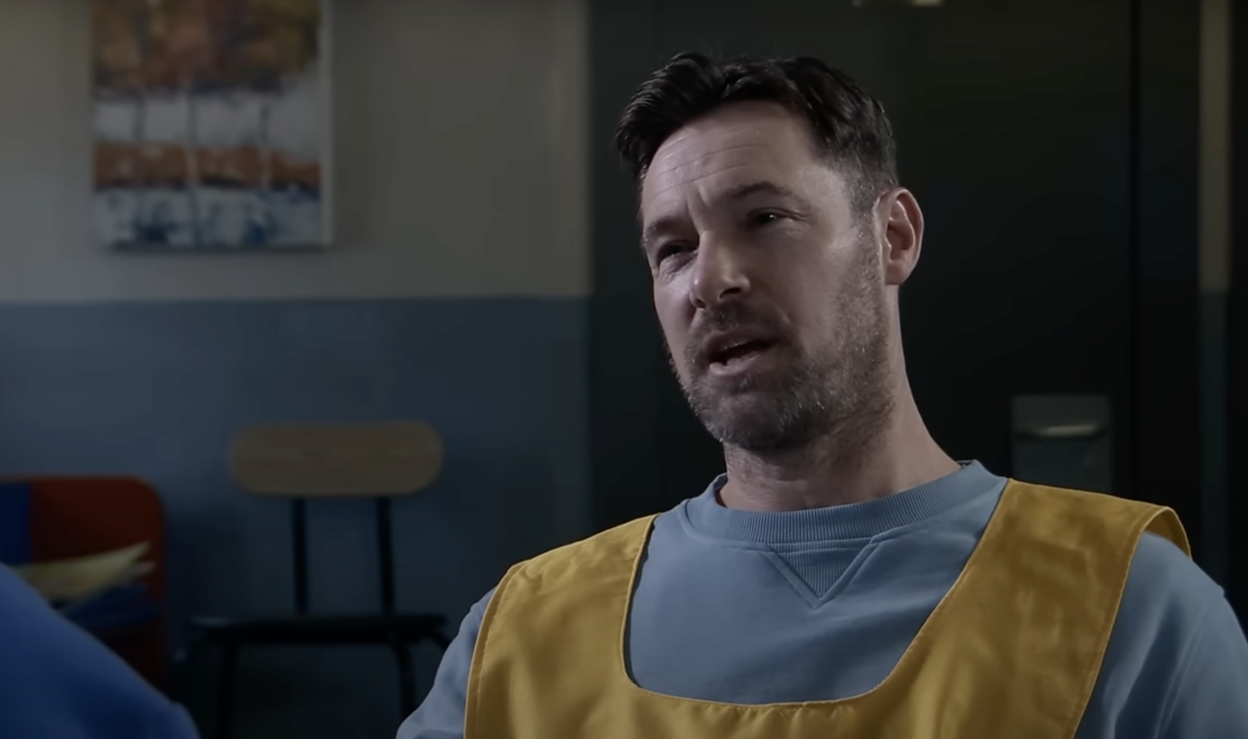 Rob Donovan in prison visiting room