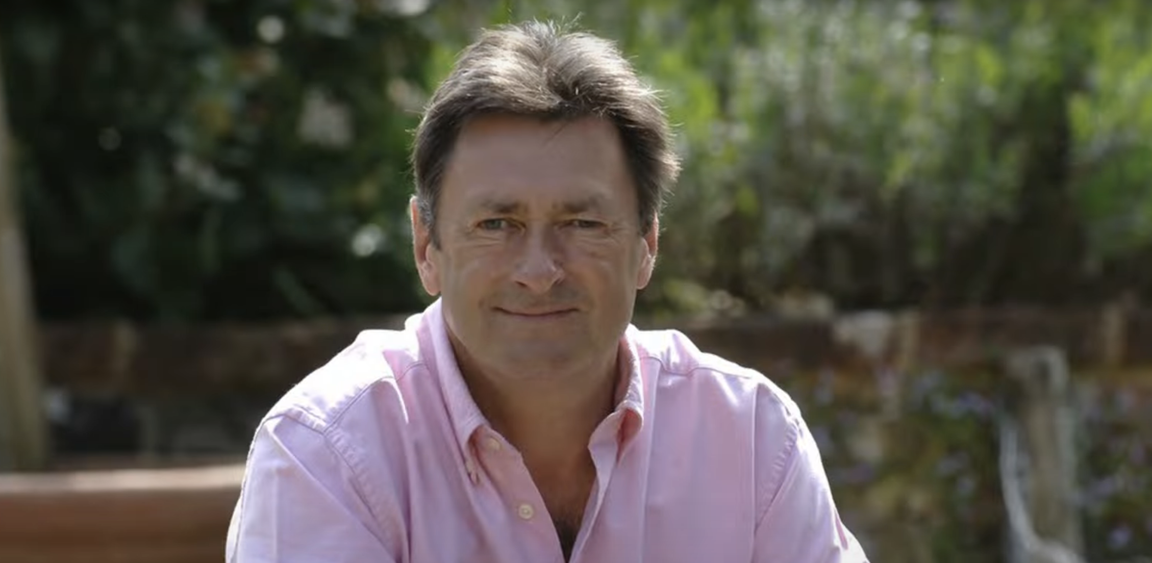 Alan Titchmarsh in the garden for National Garden Scheme