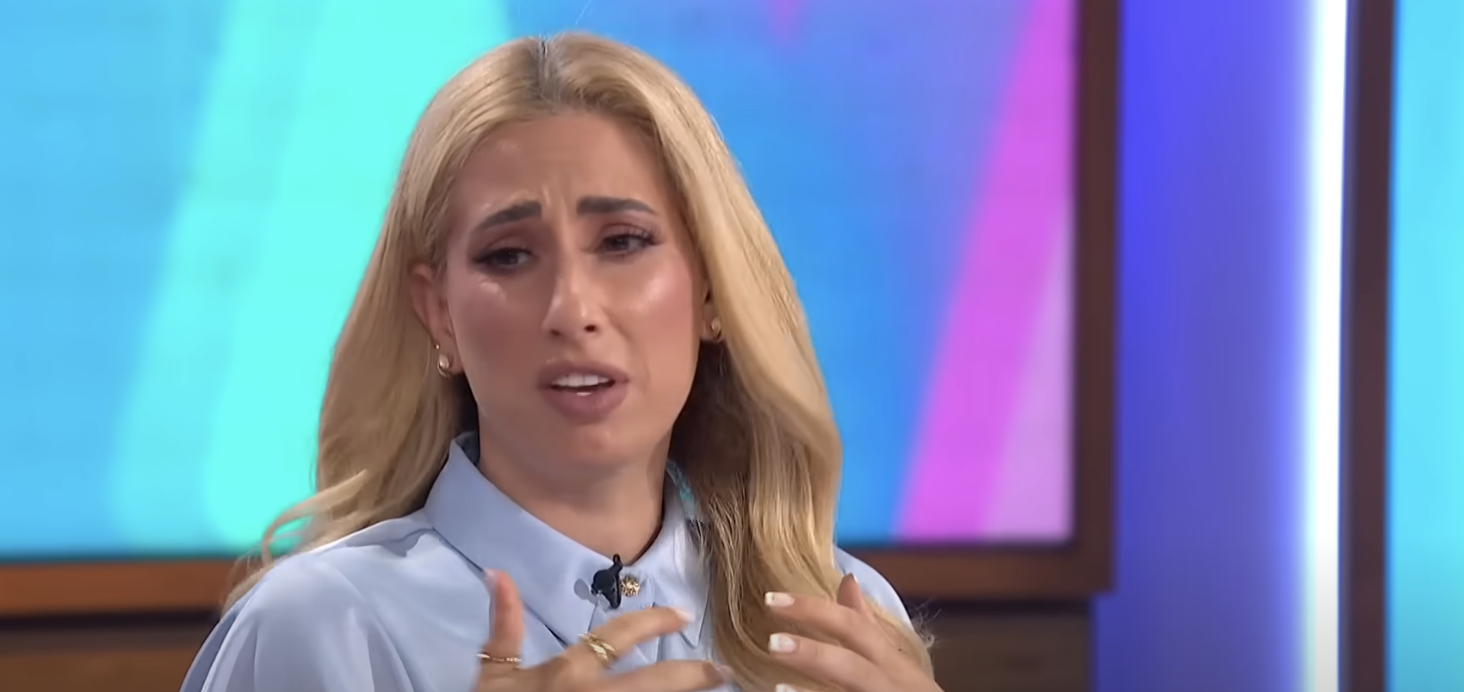 Stacey Solomon looking annoyed on Loose Women 