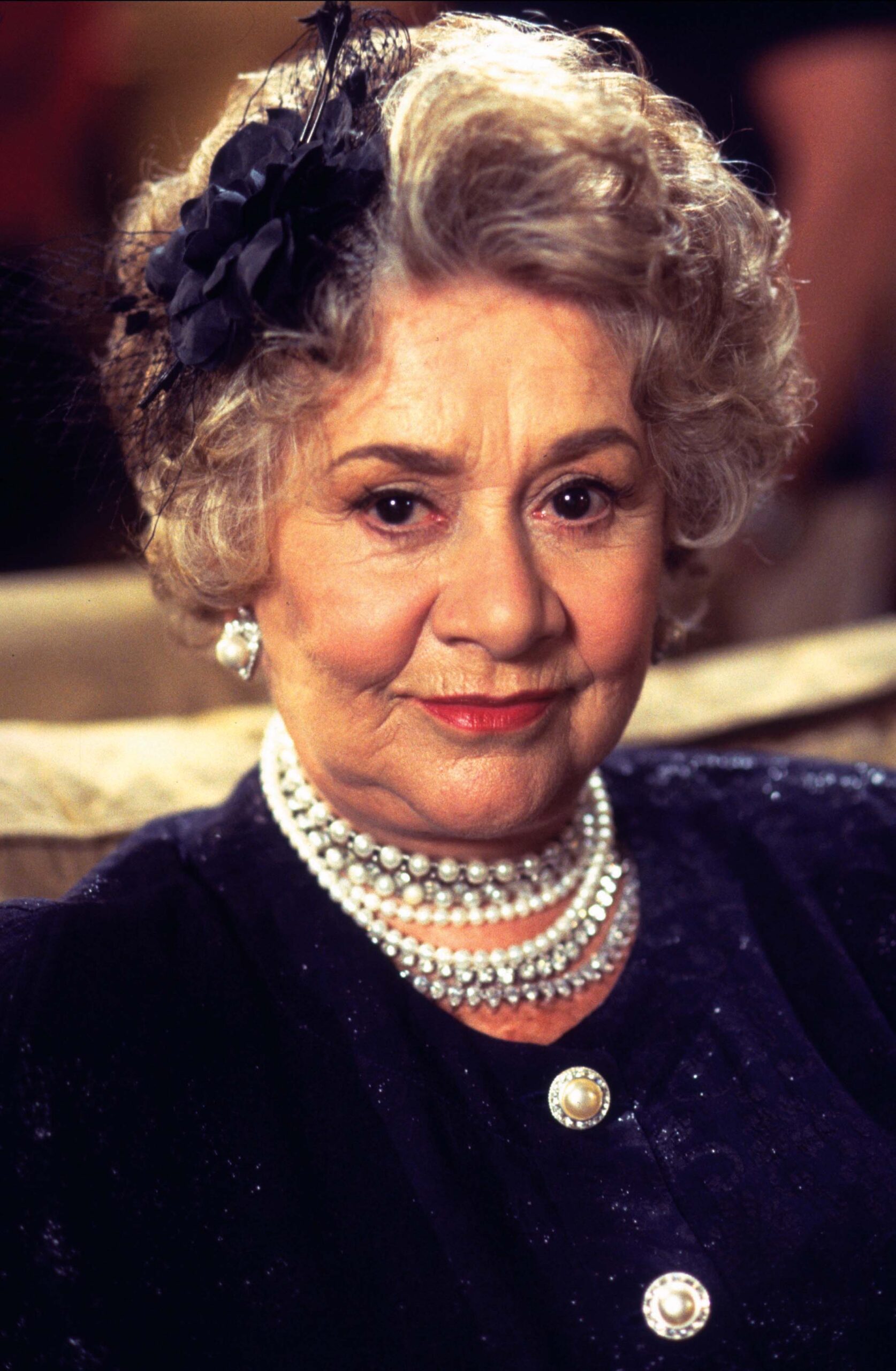 Joan Plowright smiling