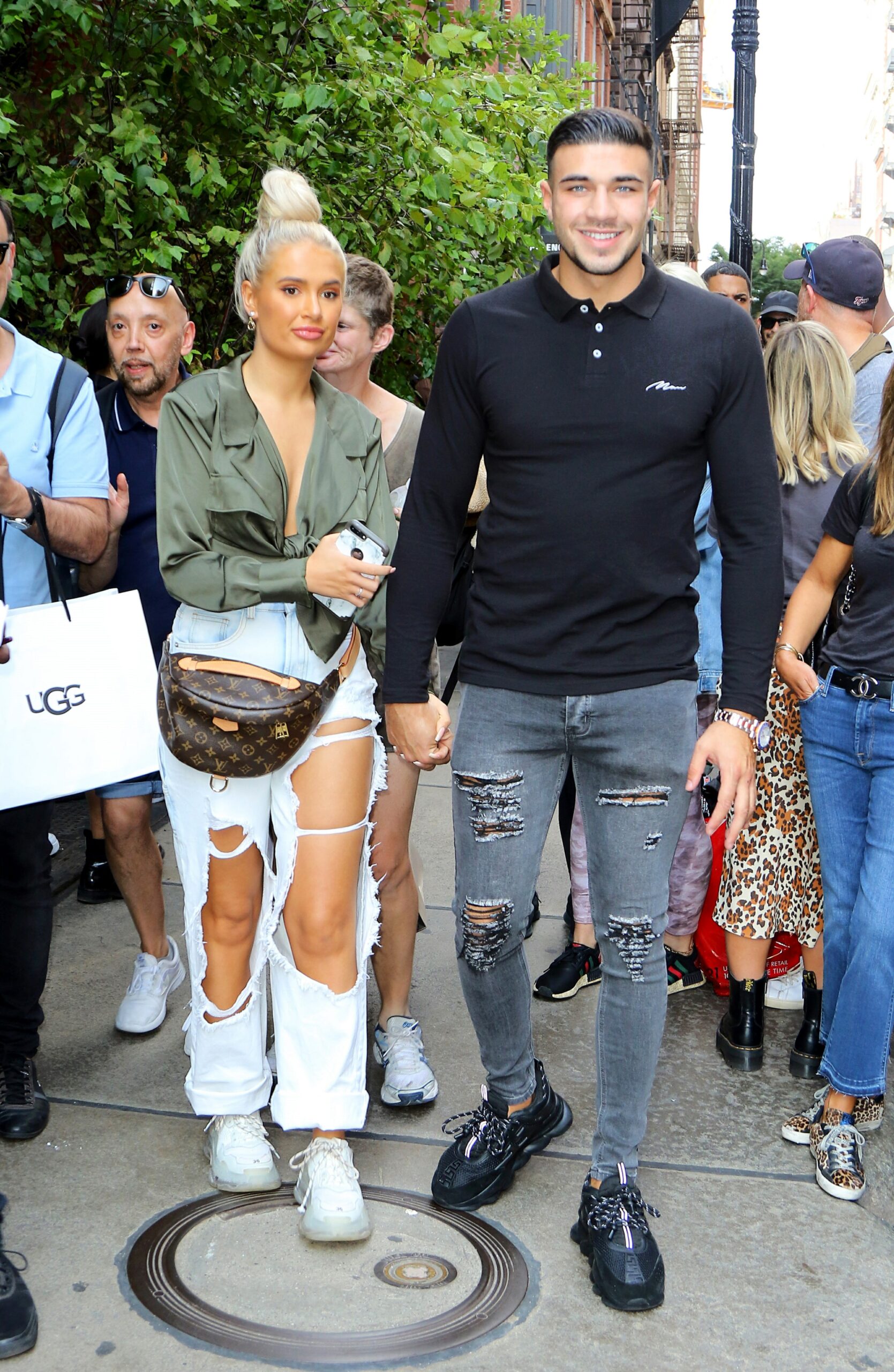 Molly-Mae Hague and Tommy Fury in the street