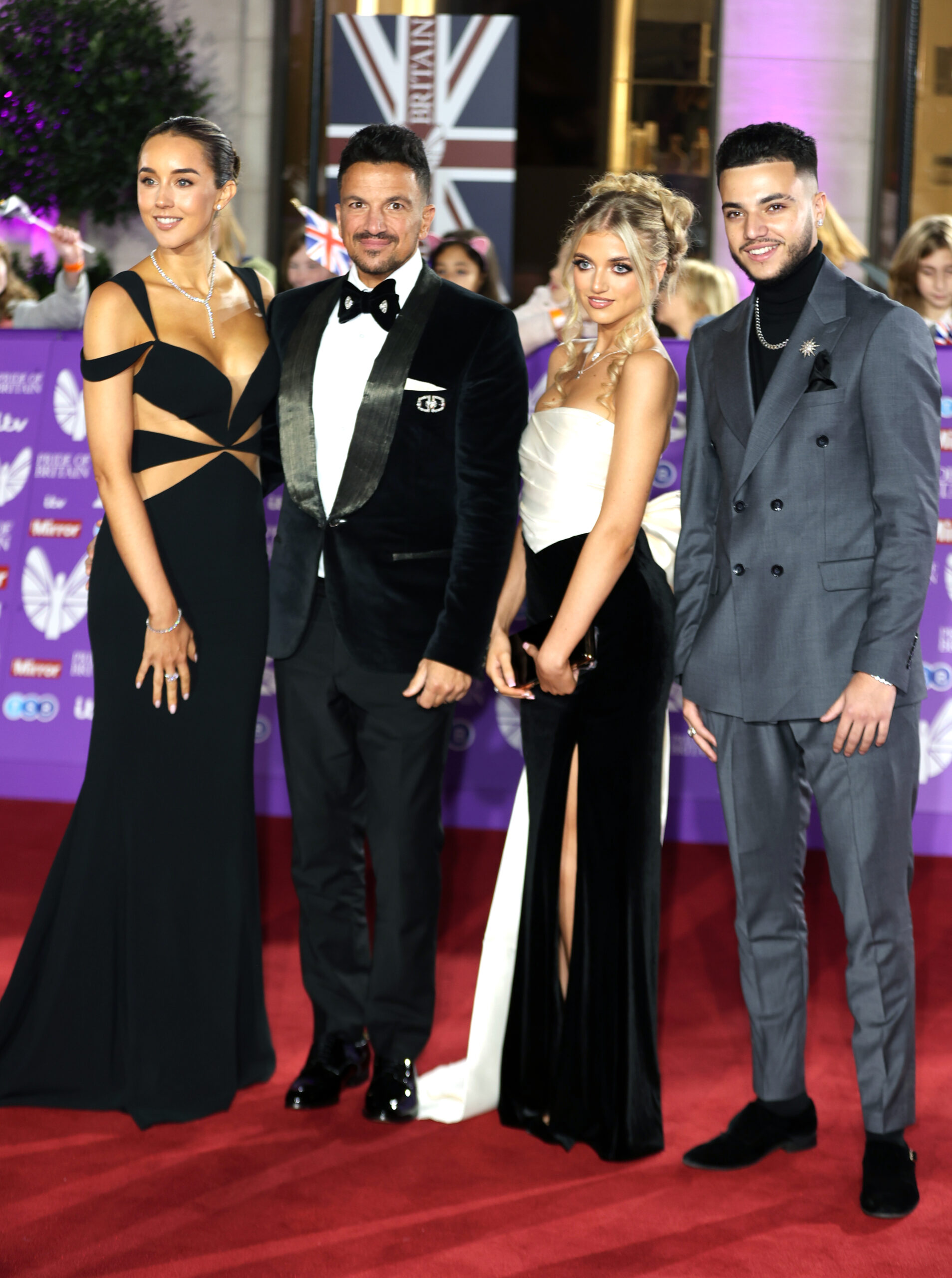 Peter Andre, Emily Andre, Junior Andre and Princess Andre on the red carpet