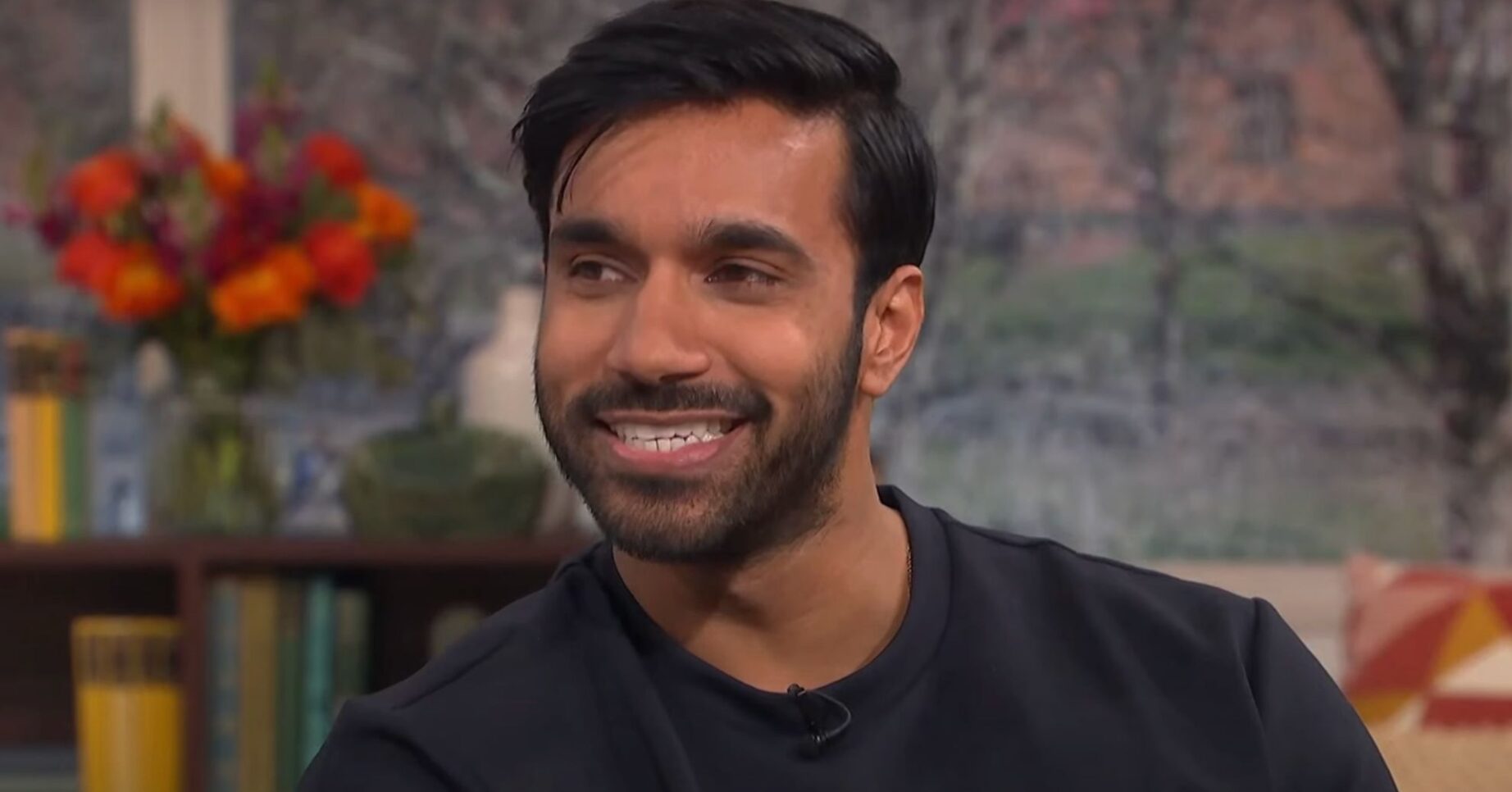 Rishi Nair smiling on This Morning