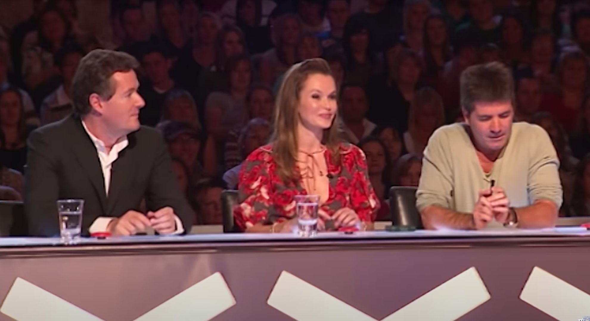 An early version of the BGT panel with Piers Morgan, Amanda Holden, Simon Cowell