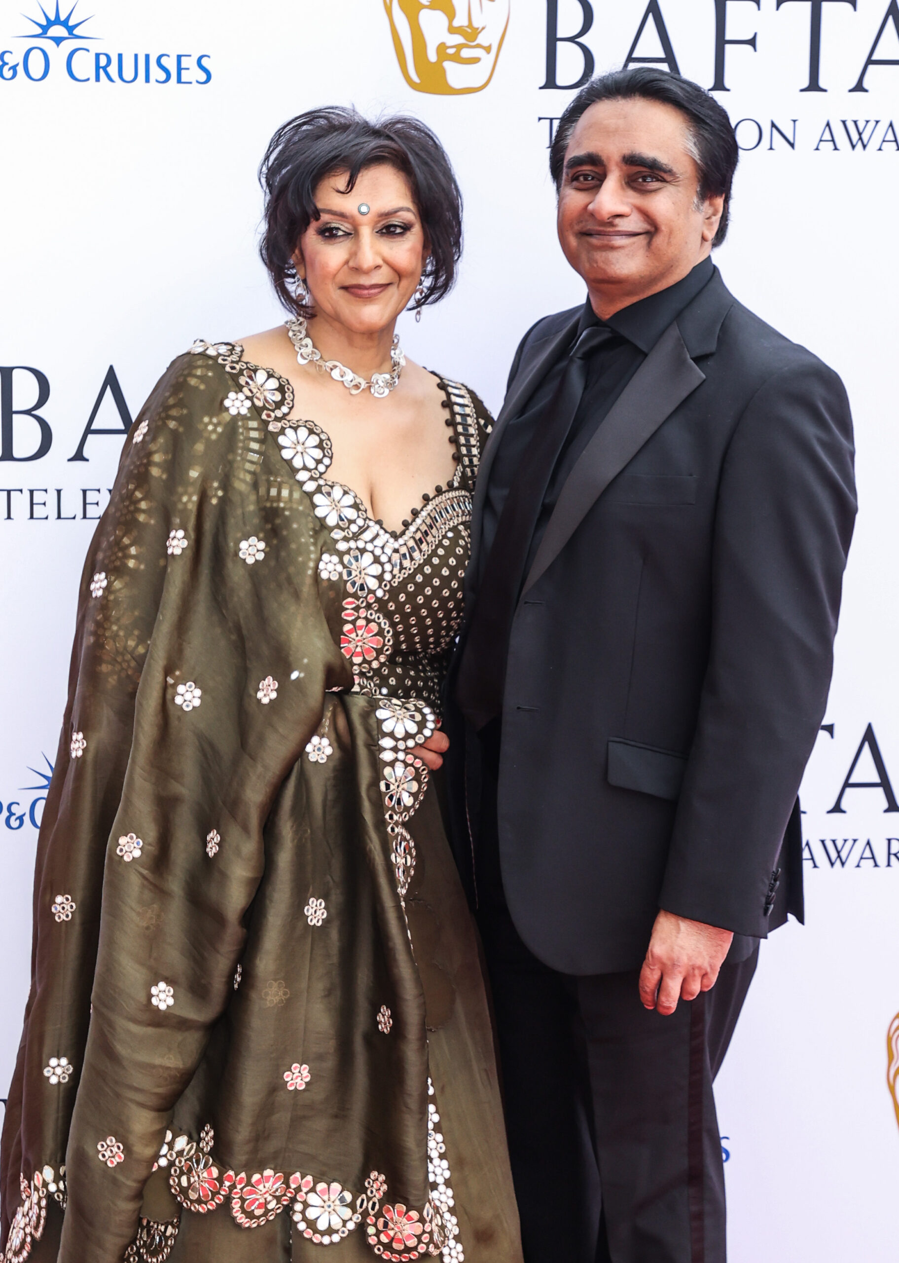 Meera Syal and Sanjeev Bhaskar at the BAFTAs