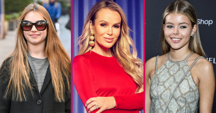 Amanda Holden and her daughters in a composite header