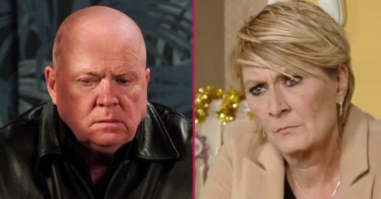 Composite image of Phil and Shirley on EastEnders (Credit: BBC/Composite: ED!)