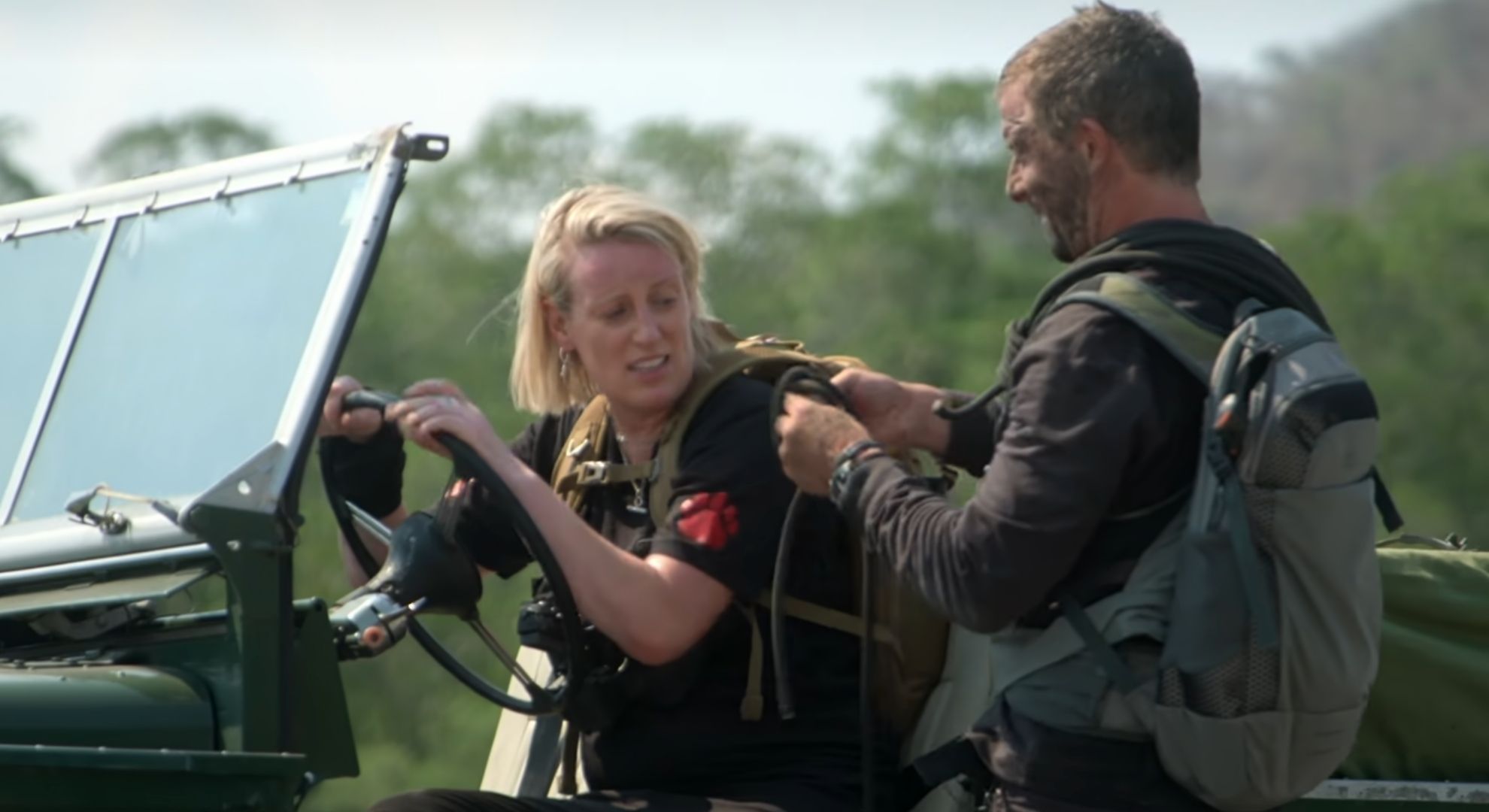 Steph McGovern been caught by Bear on Celebrity Bear Hunt 