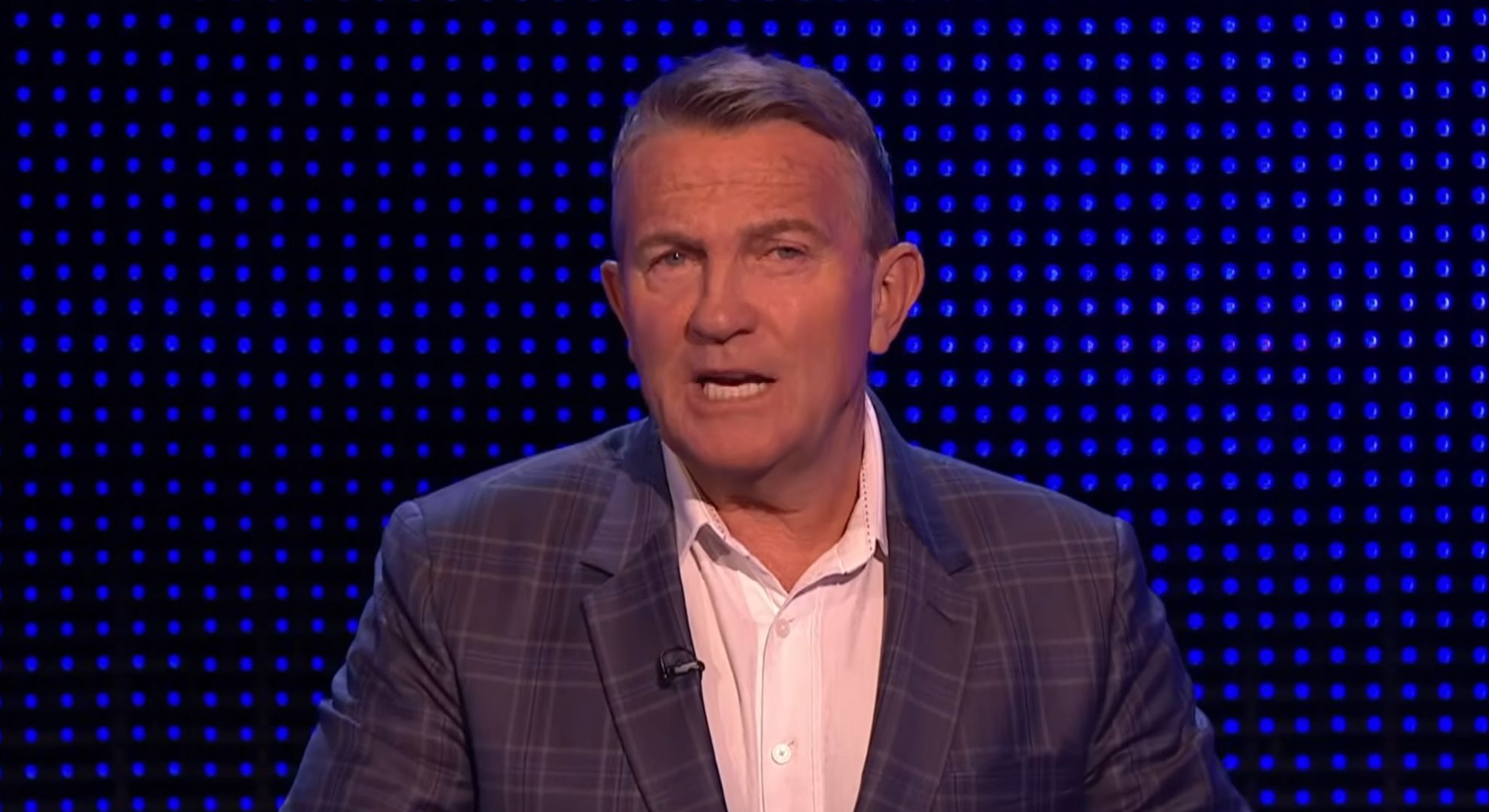 Bradley Walsh grimacing on The Chase