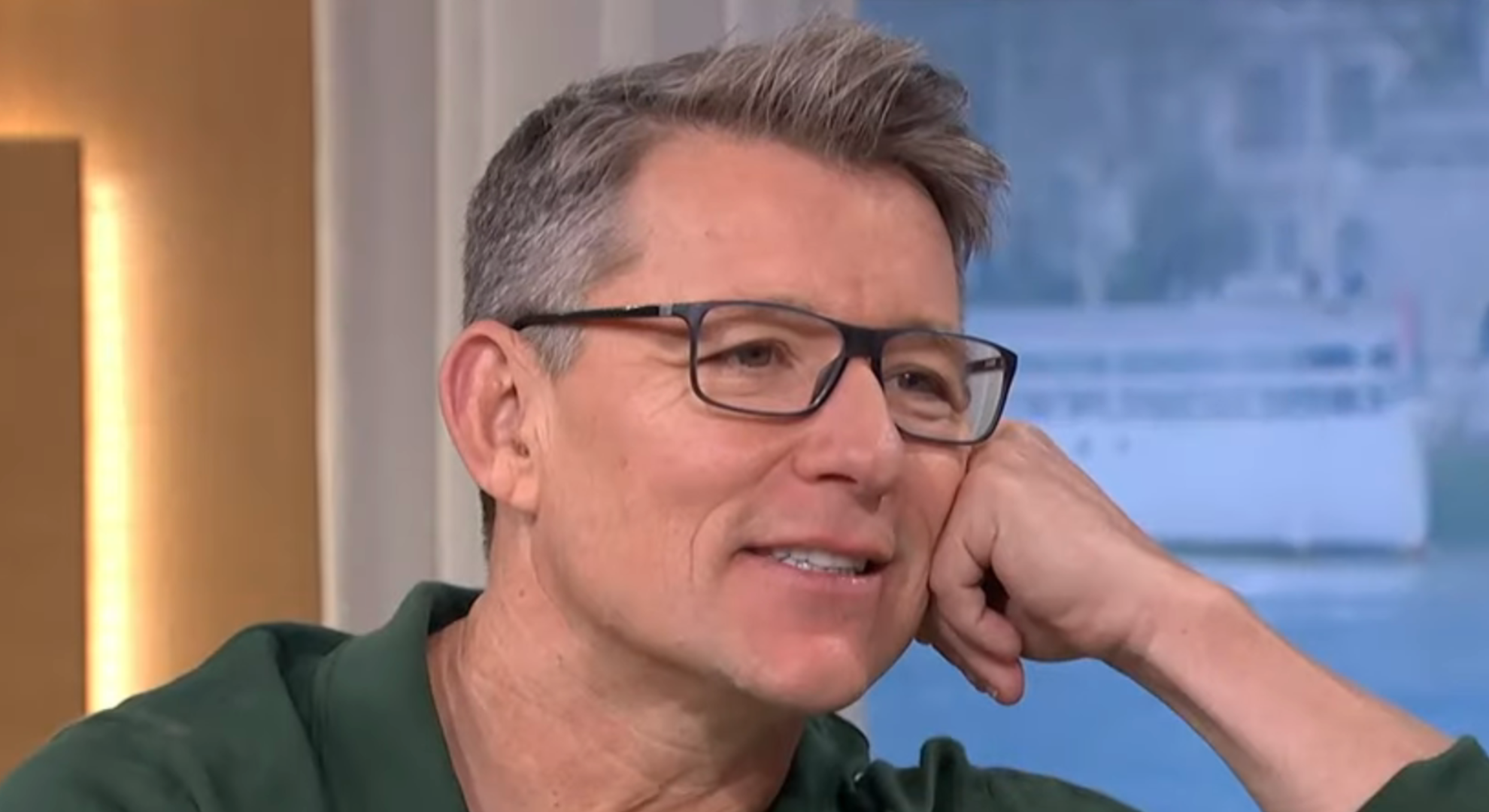 Ben Shephard wearing glasses on This Morning