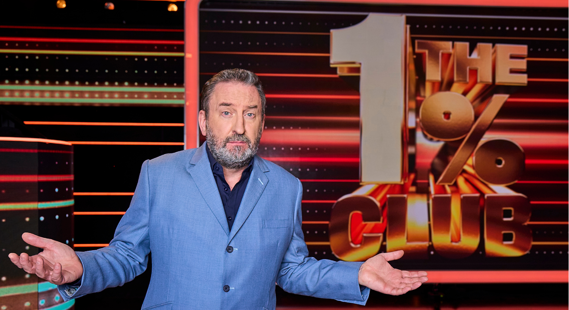 Lee Mack presenting The 1% Club