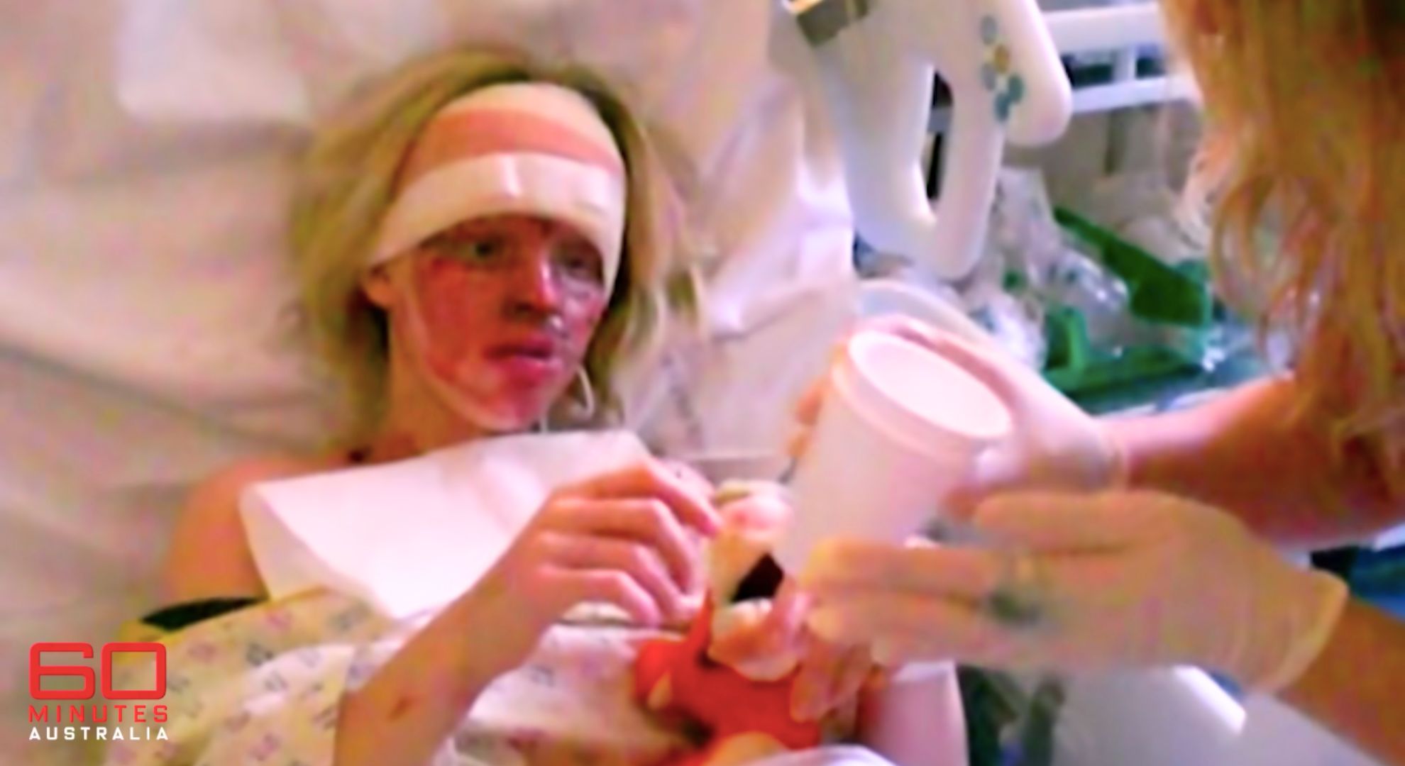Katie in hospital