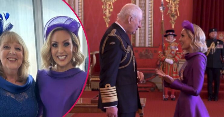ED comp: Amy Dowden celebrates MBE honour / receives award from King Charles