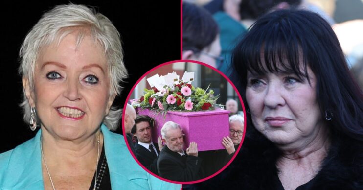 Linda, her coffin and Coleen Nolan