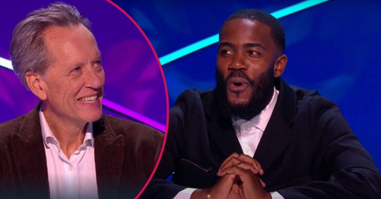 Mo Gilligan on The Masked Singer / Richard E Grant smiling on The Masked Singer