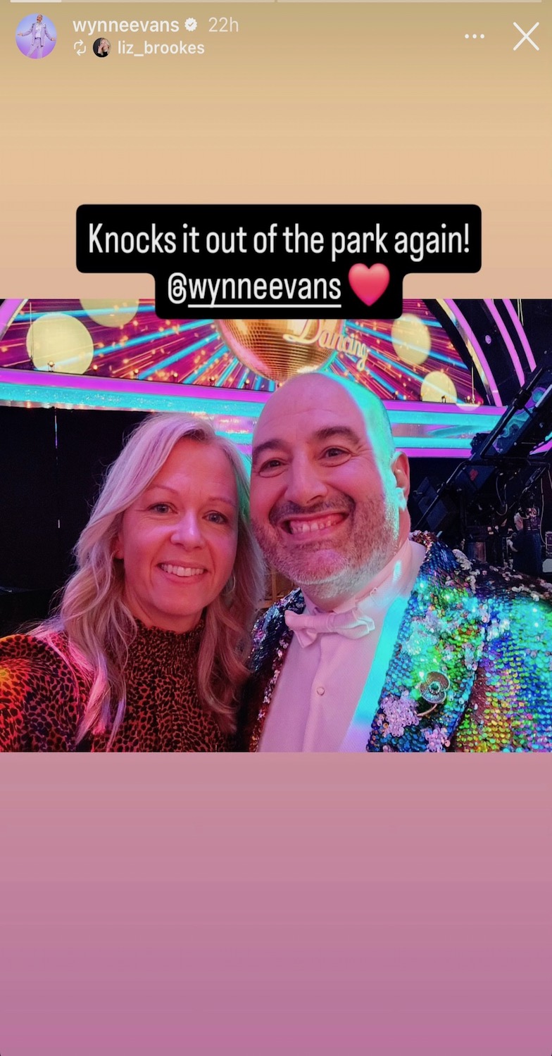 Wynne Evans and Liz smiling in a selfie