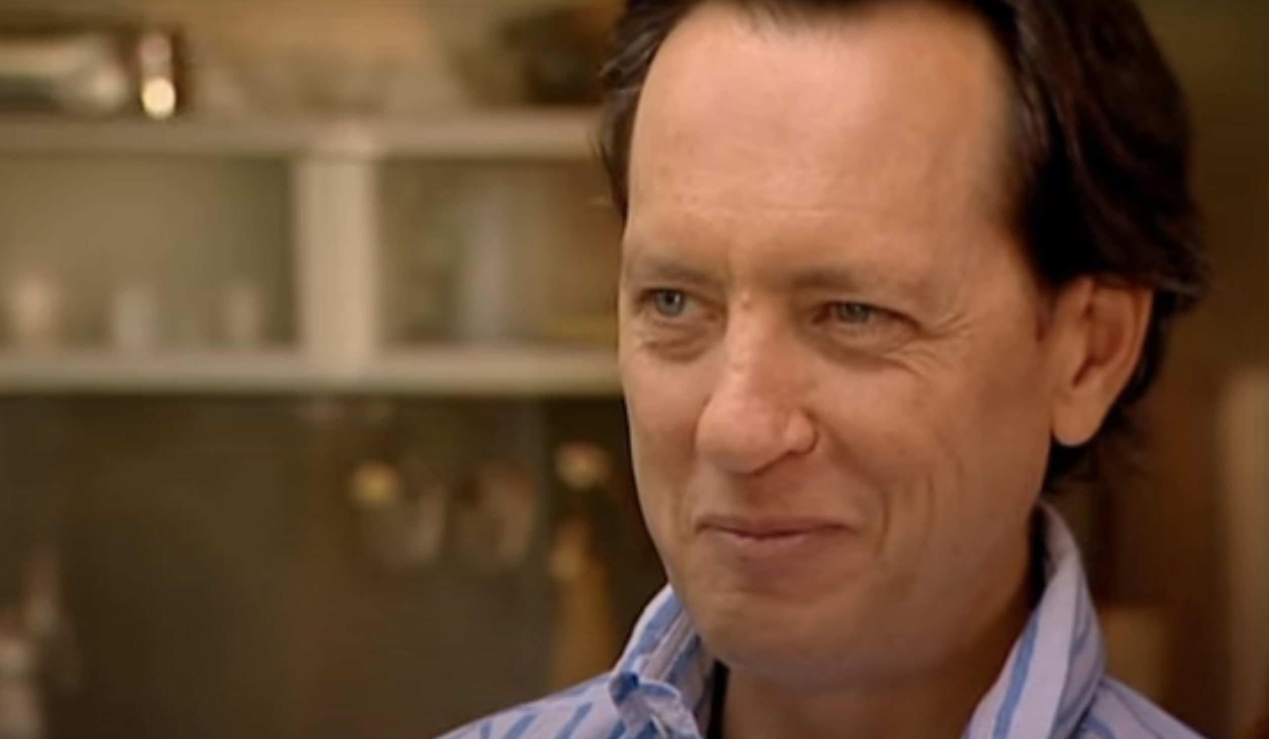Richard E Grant in the kitchen during an episode of Good Food