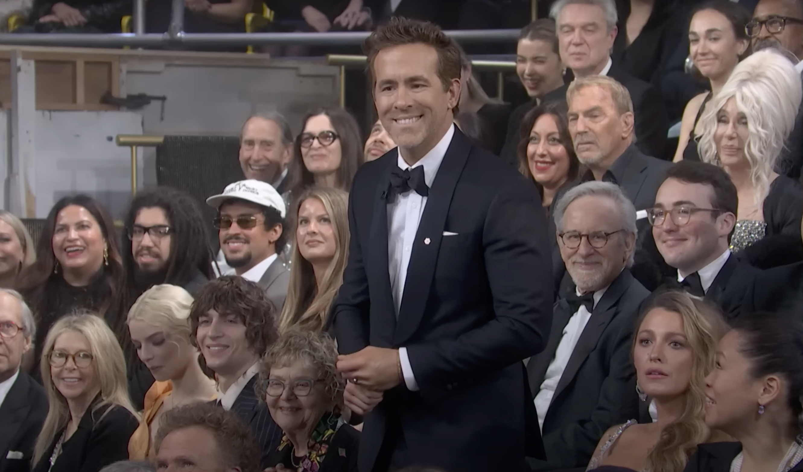 Ryan Reynolds jokes in SNL 50 audience as Blake Lively looks unimpressed
