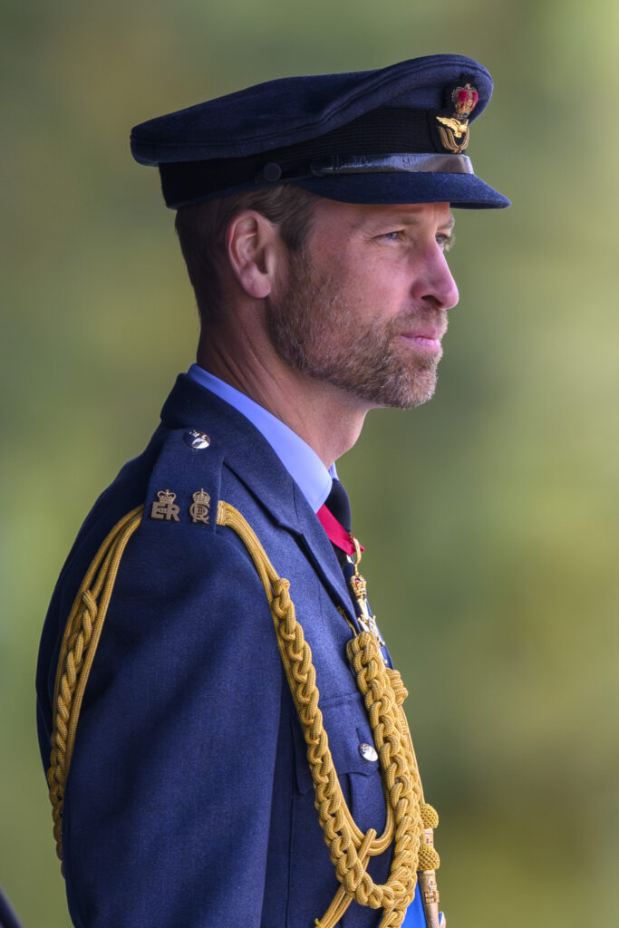 Prince William attends the Sovereign’s Parade on behalf of His Majesty The King at the Royal Air Force College in Cranwell United Kingdom