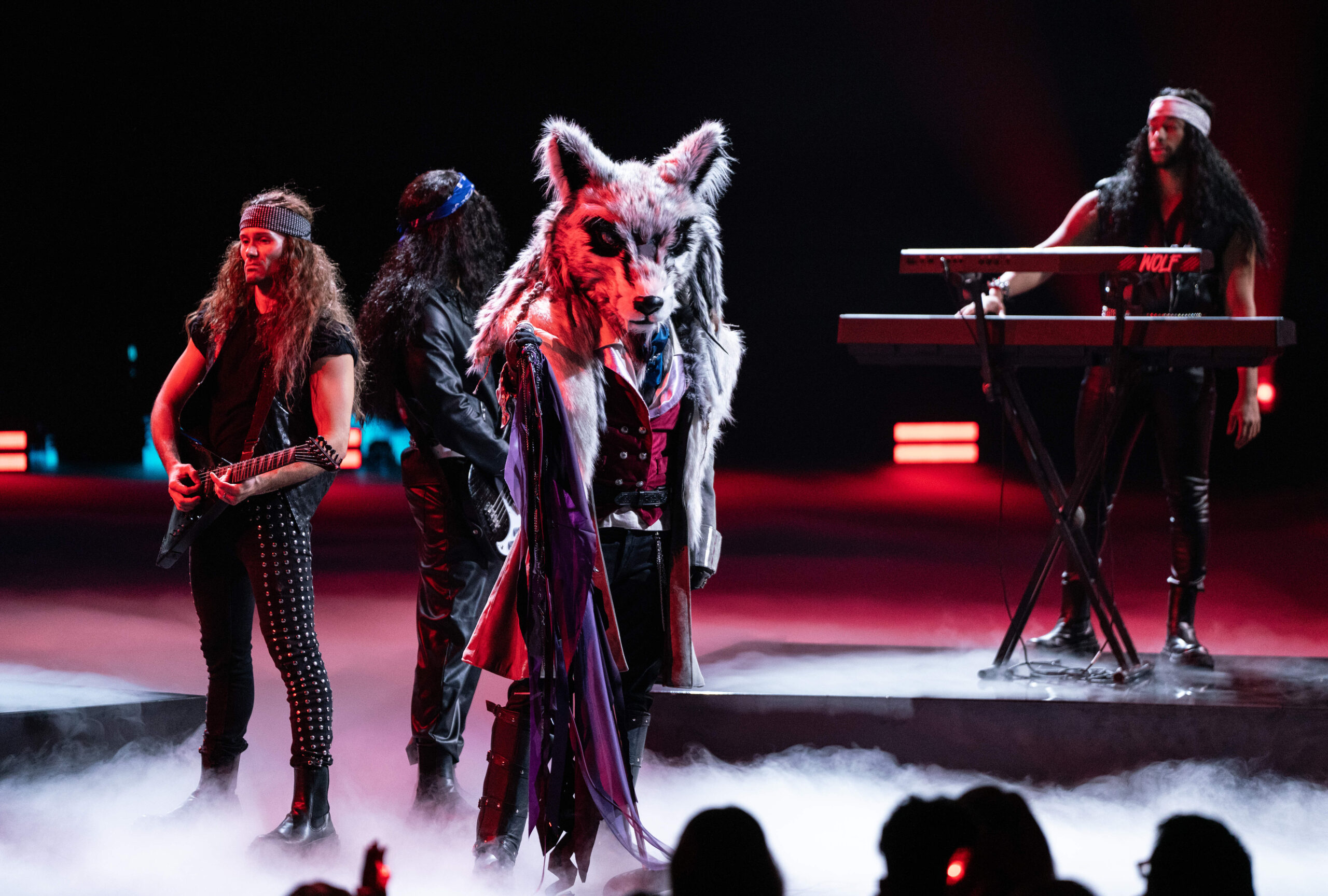 Wolf performing on The Masked Singer