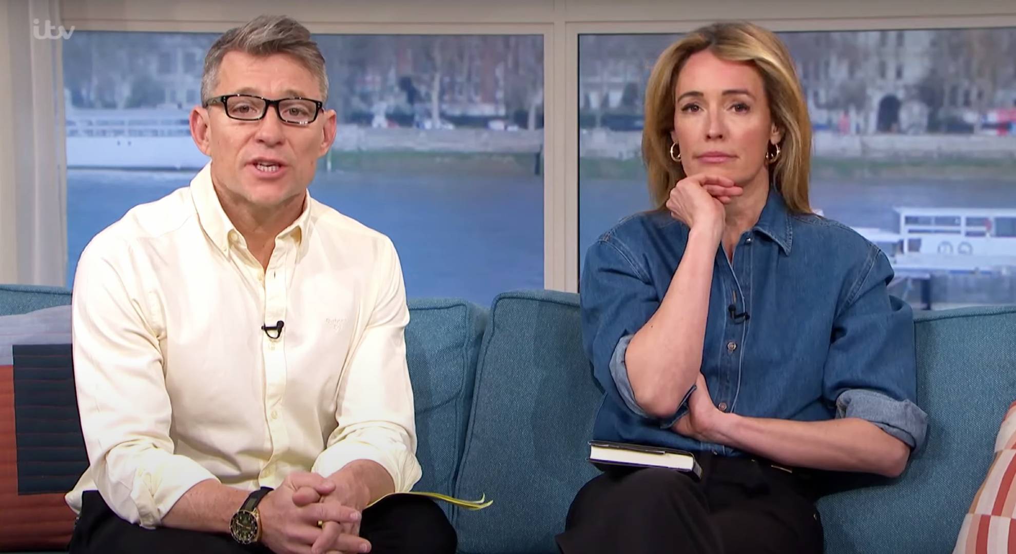 Cat Deeley sits alongside Ben Shephard on This Morning