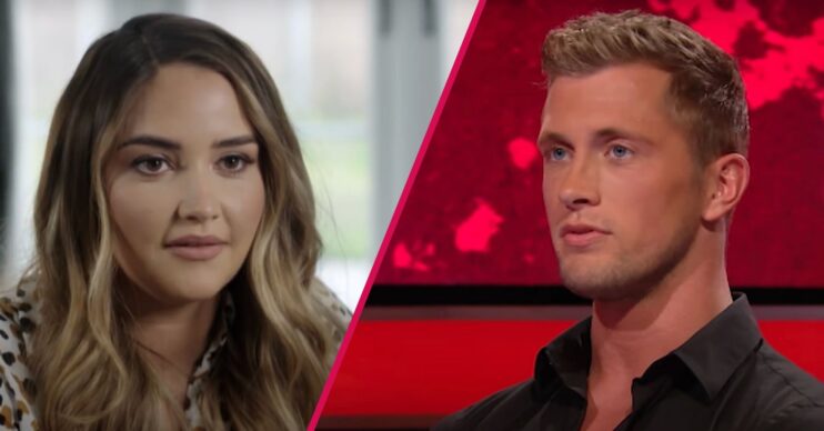 Jacqueline Jossa speaking during an interview / Dan Obsorne speaking in an interview