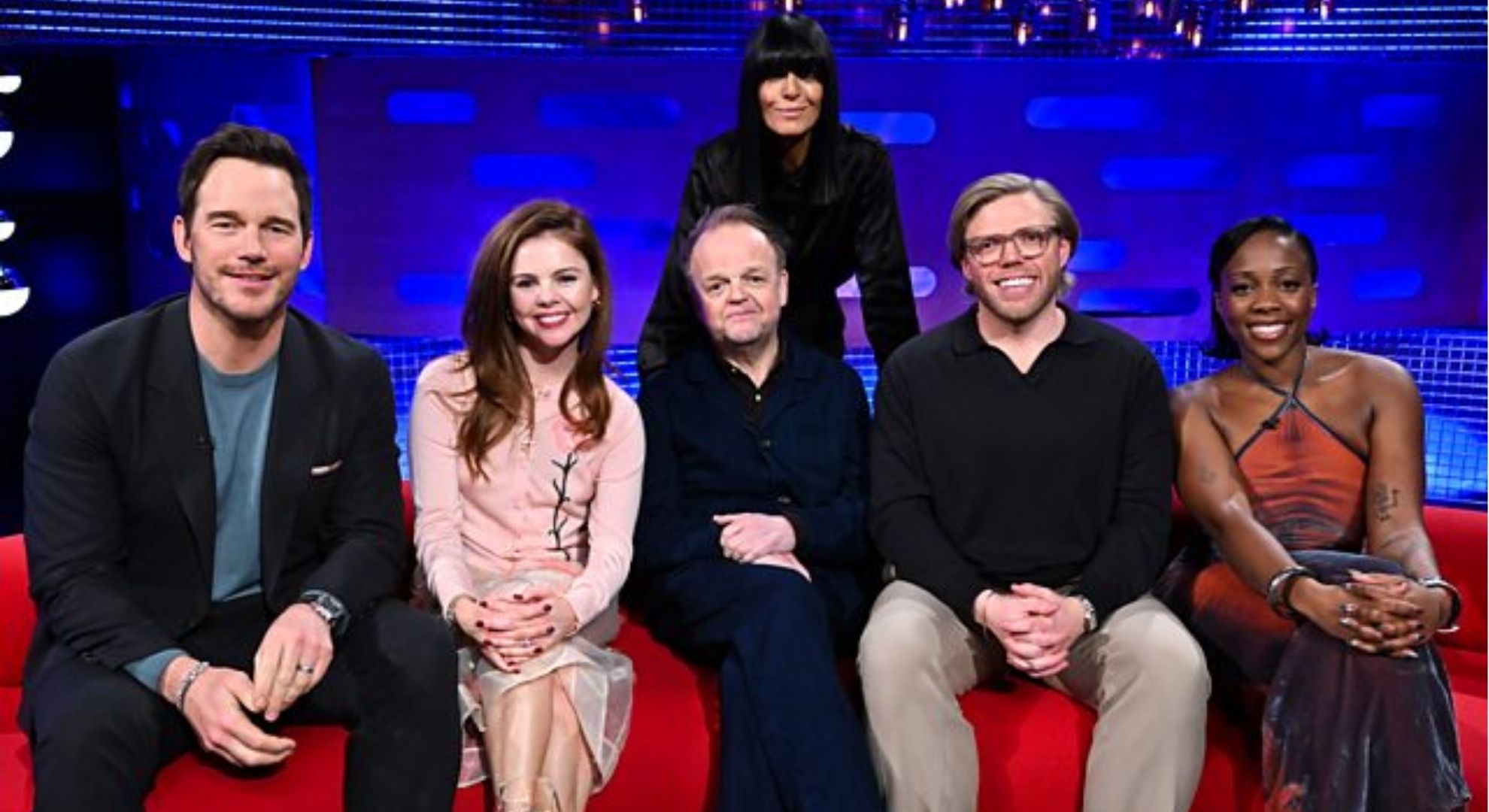 Claudia Winkleman with Graham Norton Show guests