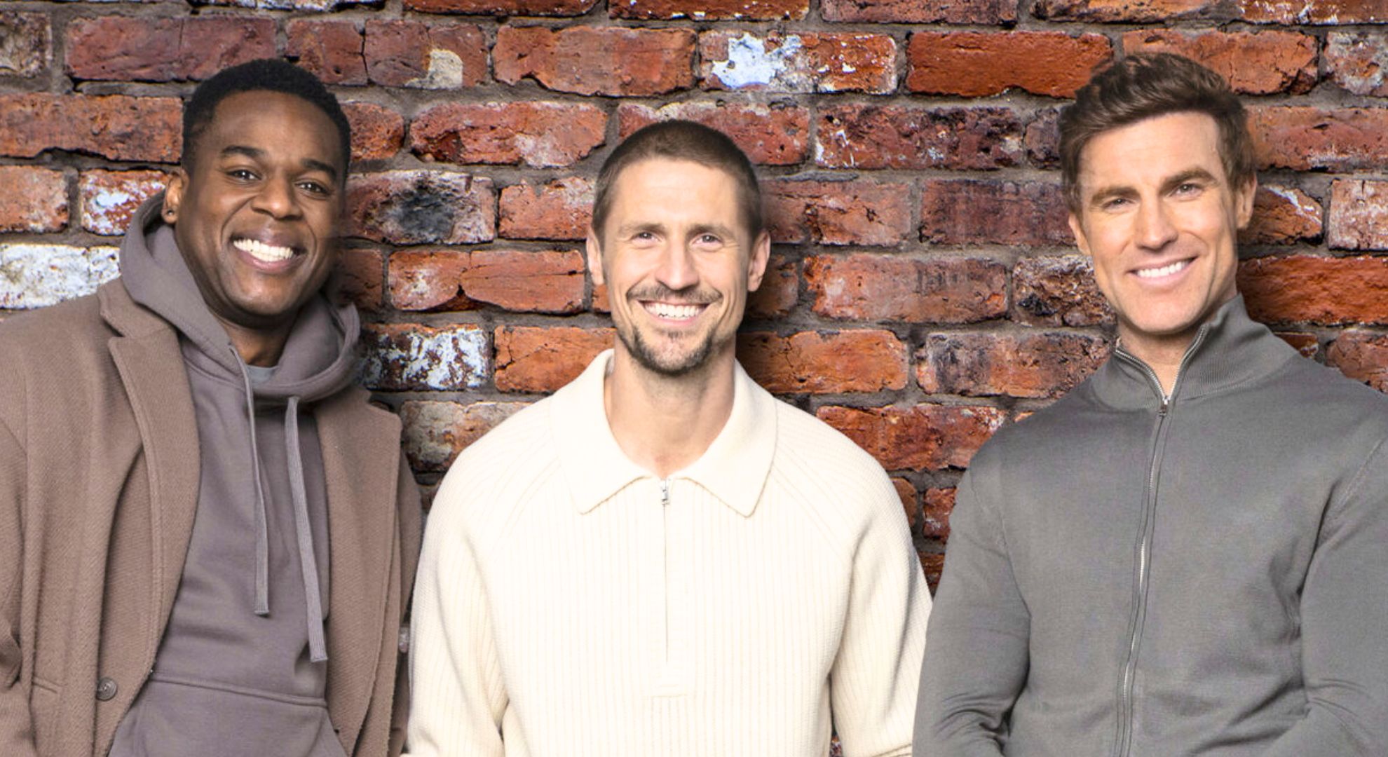 Promotional shot of James, Theo and Carl on Coronation Street (Credit: ITV/Composite: ED!)