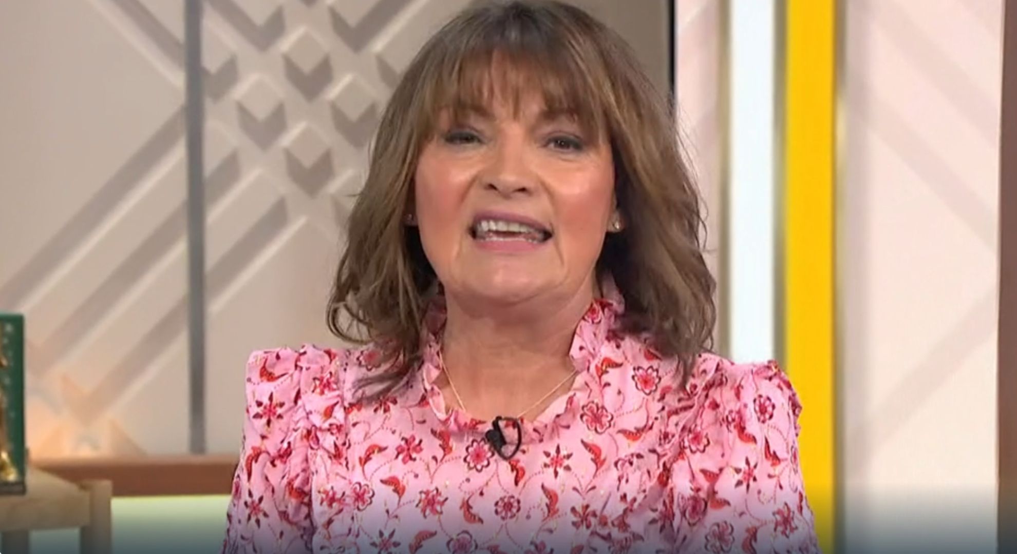 Lorraine Kelly hosting her show