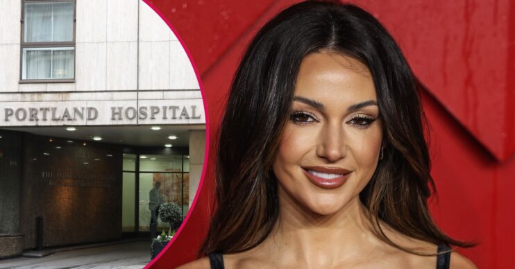 Hospital and Michelle Keegan smiling
